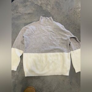 Poof Apparel Slight Crop Turtleneck Sweater - Large